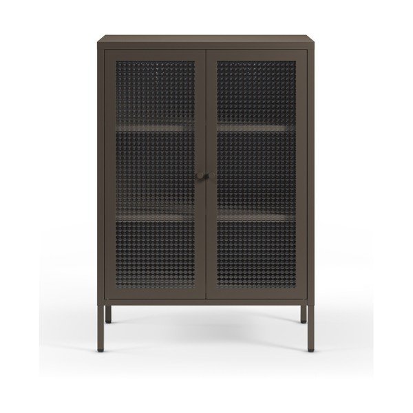 Siva metalna vitrina 70x100x40 cm Layna – Marckeric