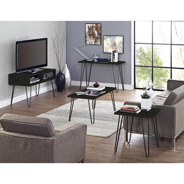 Tamno siva TV komoda u dekoru hrasta 107x63 cm Owen – Støraa-image-1