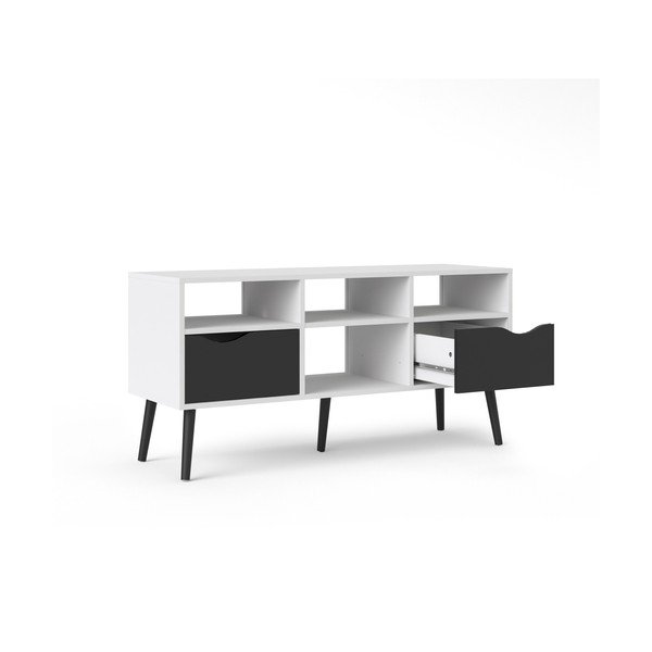 Crno bijela TV komoda Tvilum Oslo, 117 x 57 cm-image-2
