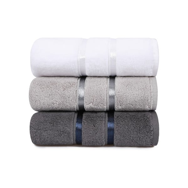 Set od 3 siva Hobby Dolce ručnika