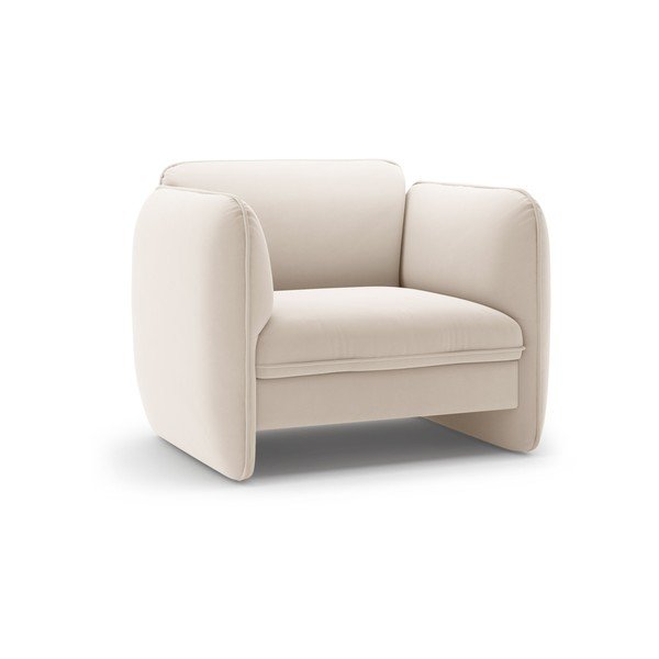 Krem baršunasti fotelja Georgia – Micadoni 