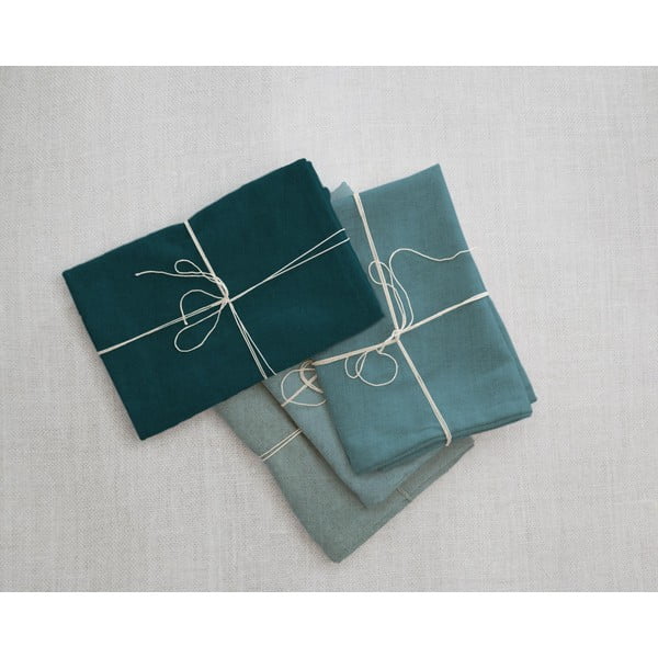 Set od 4 pamučne salvete Really Nice Things Turquoise, 43 x 43 cm-image-1