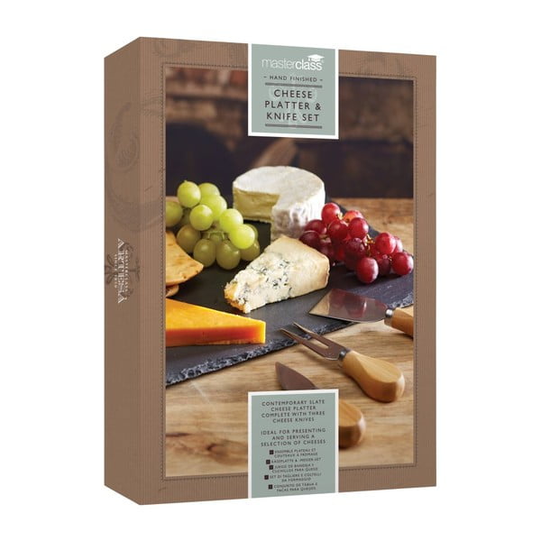 Set noževa za sir i ploča za rezanje Kitchen Craft 35 x 25 cm-image-2