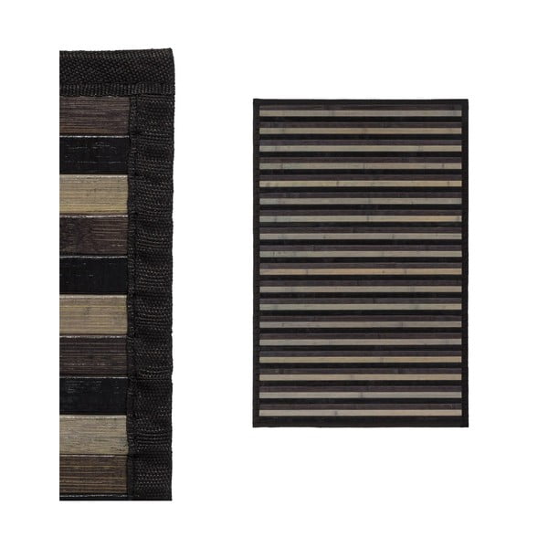 Sivi tepih od bambusa 60x90 cm – Casa Selección-image-2