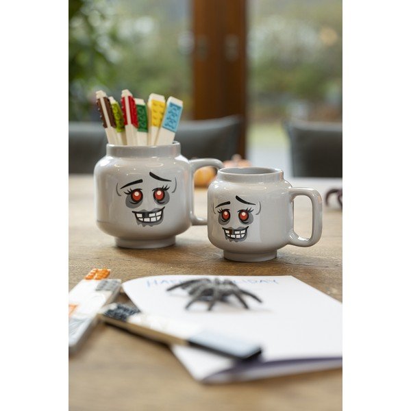 Siva keramička dječja šalica za latte 255 ml Zombie – LEGO®-image-2