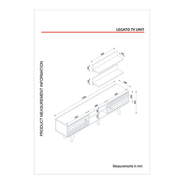 Set TV komode i 2 police Legato-image-3