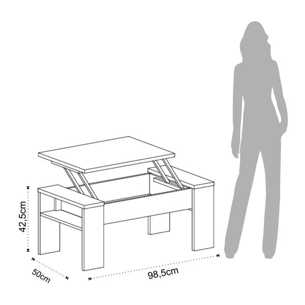Sivo-bijeli konferencijski stol s prostorom za odlaganje Tomasucci James-image-2