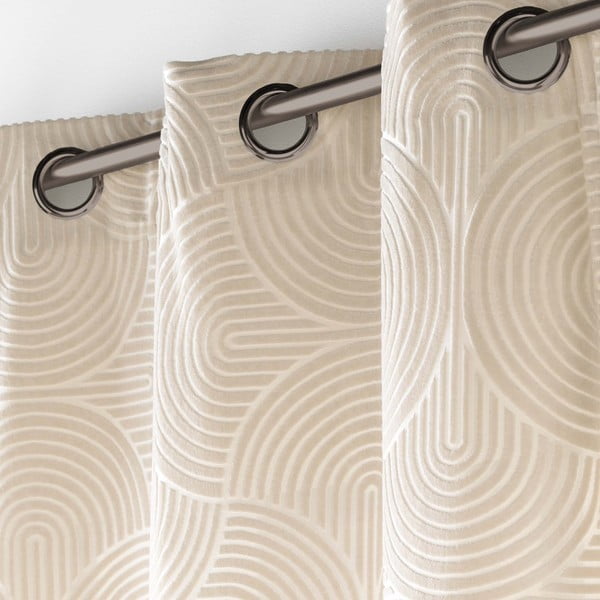 Bež zavjesa od samta 135x260 cm Eva – douceur d'intérieur-image-2