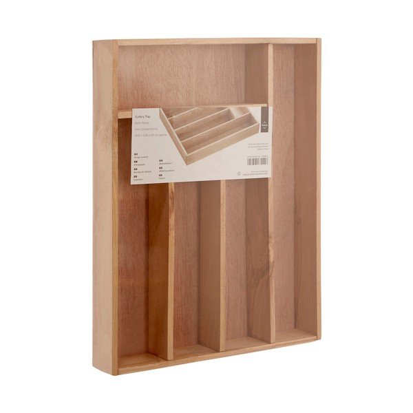 Drveni organizator pribora u prirodnoj boji 30 x 38 cm – Premier Housewares-image-4