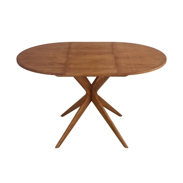 Okrugao proširiv blagovaonski stol s dodatnom pločom u dekoru hrasta ø 90 cm Jubi – Ragaba-image-3