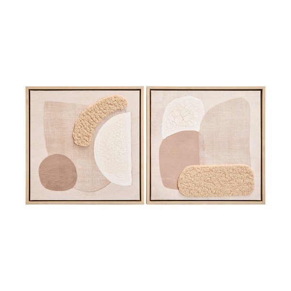 3D slike u setu 2 kom s okvirom/na platnu 40x40 cm Astratto – Premier Housewares