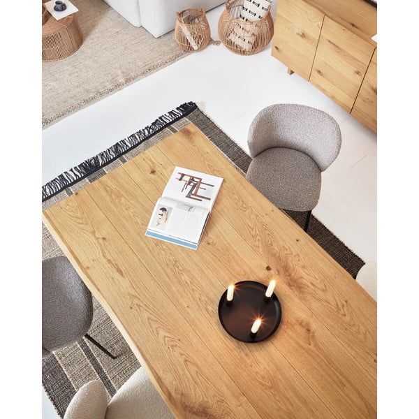 Blagovaonski stol s pločom stola u dekoru hrasta u prirodnoj boji 90x160 cm Lotty – Kave Home-image-2