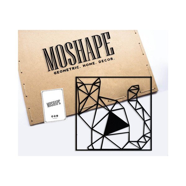 Crni metalni zidni ukras Kat-image-1