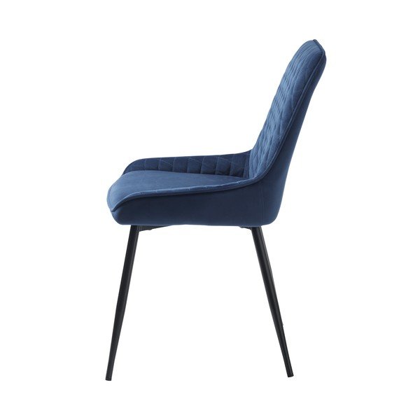 Plava baršunasta blagovaonska stolica Milton - Unique Furniture-image-2