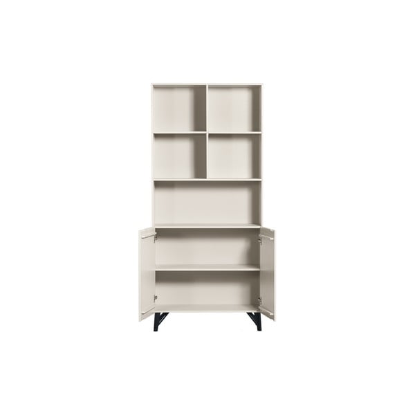 Krem biblioteka od masivnog bora 90x200 cm Miller – WOOOD-image-2