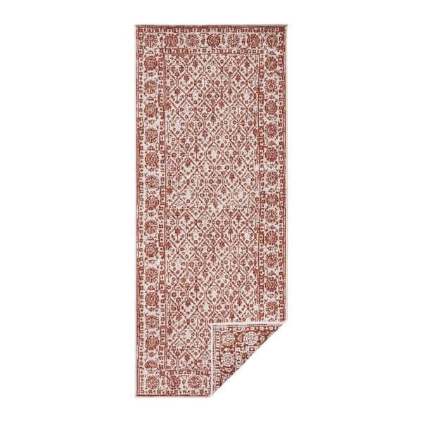 Dvostrani tepih s crvenim uzorkom prikladan za vanjski bougari Curacao, 80 x 150 cm-image-1