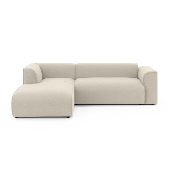 Bež kutna garnitura (s lijevim kutom/s ležaljkom) Merid  – Ropez