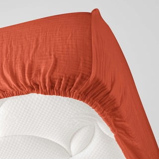 Ciglasta plahta s gumom od muslina 160x200 cm Angelia – douceur d'intérieur