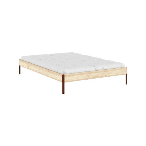 Bračni krevet od masivnog bora bez uzglavlja s podnicom 160x200 cm u prirodnoj boji Core – Karup Design-image-3