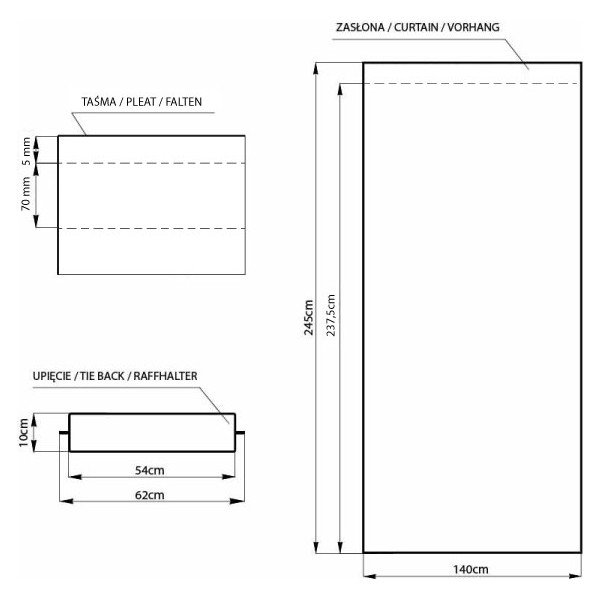Tamno crvena zavjesa amelehome Burgundy, 140 x 245 cm-image-1