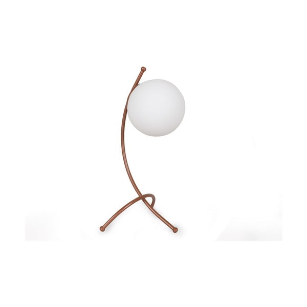 Bijela/u brončanoj boji stolna lampa sa staklenim sjenilom (visina 43 cm) Yay – Opviq lights