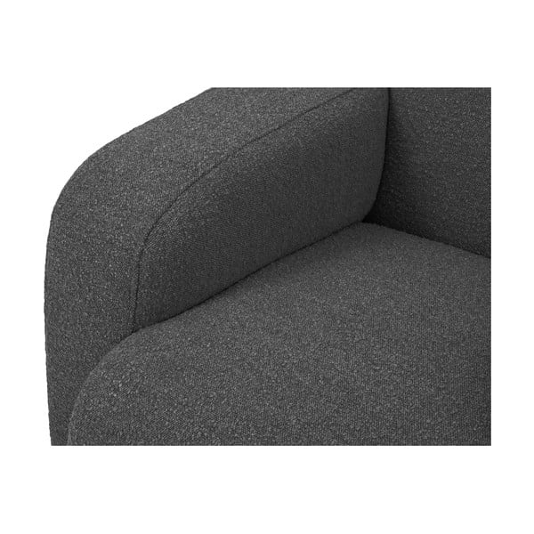 Tamno siva kutna garnitura od bouclé tkanine (s desnim kutom) Molino – Micadoni Home-image-4