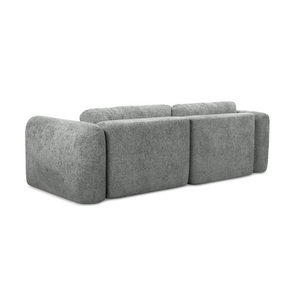 Siva sklopiva/s prostorom za pohranu kutna garnitura od šenila (s desnim kutom/s ležaljkom) Mele – Makamii-image-3