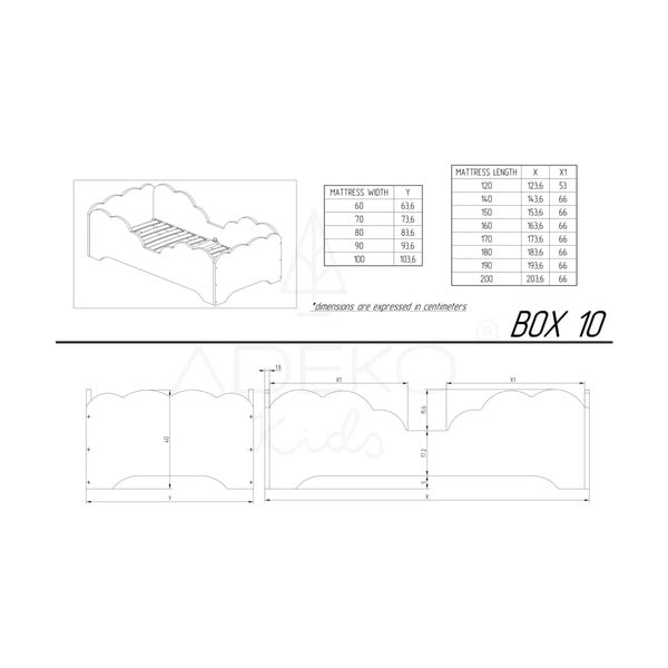 Dječji krevetić od borovine Adeko BOX 10, 90 x 160 cm-image-3