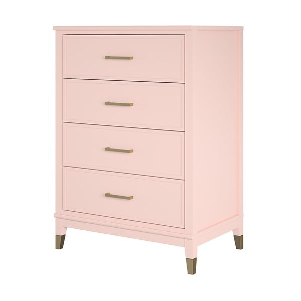 Ružičasta komoda CosmoLiving by Cosmopolitan Westerleigh, 75 x 106 cm-image-3