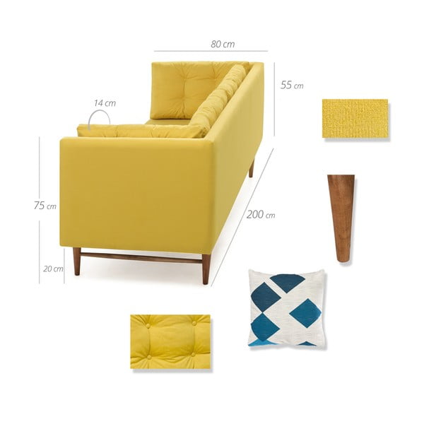 Yellow Balcab Home Eva sofa-image-2