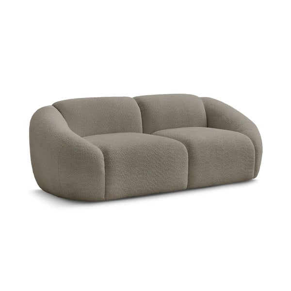 Siva/smeđa sofa od bouclé tkanine 230 cm Tina – Bobochic Paris