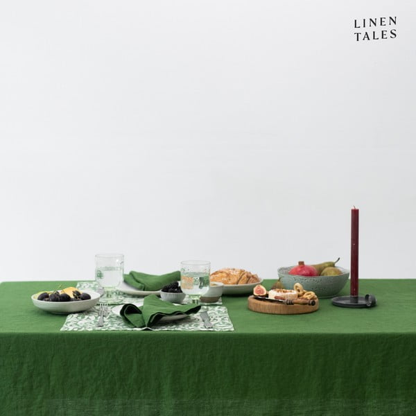 Laneni stolnjak 140x140 cm True Green – Linen Tales-image-2