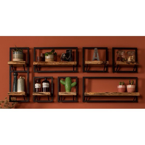 Zidna polica od drveta bagrema HMS collection Levels, 70 x 32 cm-image-1