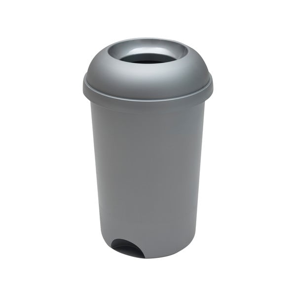 Sivi okrugli koš za smeće otvorenim poklopcem Addis, visina 65 cm