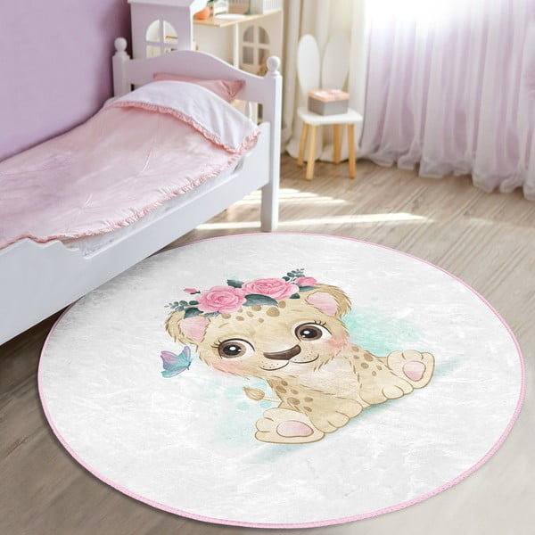 Bijeli dječji tepih ø 100 cm Comfort – Mila Home-image-3