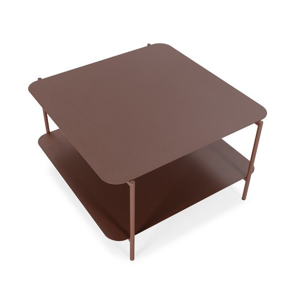 Metalni stolić za kavu boje terakote 70x73 cm Beatrix – MOME-image-3