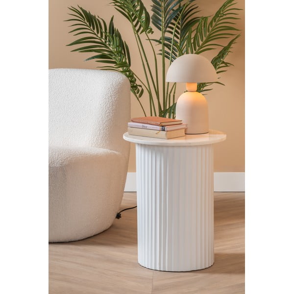 Mramorni okrugao pomoćni stol ø 50 cm Luscious – Leitmotiv