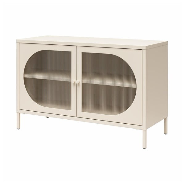 Krem metalna vitrina 100x64x40 cm Luna – Støraa-image-2