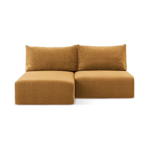 Narančasta sklopiva/s prostorom za odlaganje kutna garnitura (s lijevim kutom) Kalena – Makamii