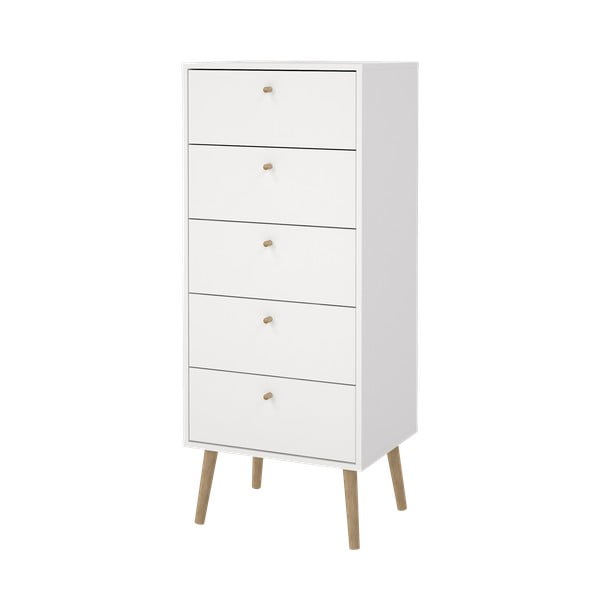 Bijela visoka komoda 50x120 cm Bodo – Tvilum-image-4