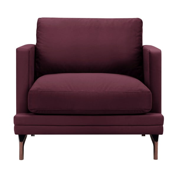 Bordeaux crvena fotelja s postoljem u zlatnoj boji Windsor &amp; Co Sofas Jupiter