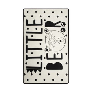 Crno-bijeli dječji protuklizni tepih Conceptum Hypnose Little Bear, 100 x 160 cm