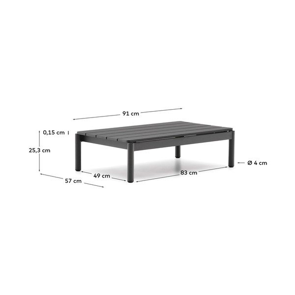 Metalni vrtni stolić za kavu 57x91 cm Sorells – Kave Home-image-3
