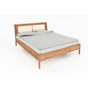 Bračni krevet od hrastovine sa uzglavljem od ratana 180x200 cm Pola - The Beds