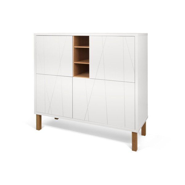 Bijela visoka komoda TemaHome Niche Pattern-image-4