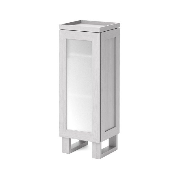 Bijeli kupaonski ormarić od hrastovog drveta Wireworks Mezza