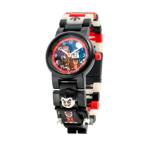 Crni ručni sat s remenom na slaganje i figuricom LEGO® Vampire