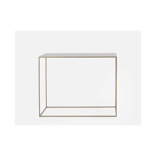 Metalni konzolni stol u zlatnoj boji CustomForm Tensio, 100 x 35 cm-image-1