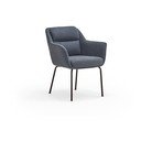 Plava podstavljena blagovaonska stolica s naslonima za ruke Sadira – Teulat