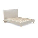 Bež bračni krevet Bobochic Paris Sary Light, 160 x 200 cm